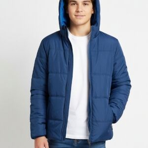 Whales Tail Outerwear Puffer Jacket Boys Size XL 18 Blue Heavy Coat